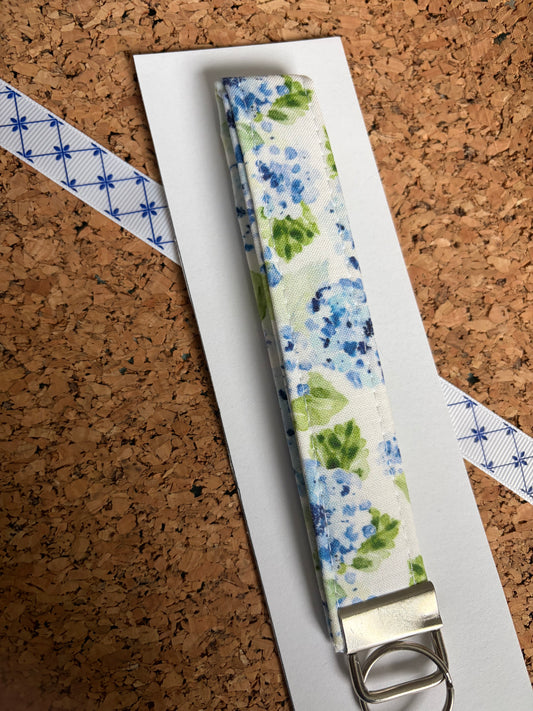 Hydrangea Wristlet Keychain