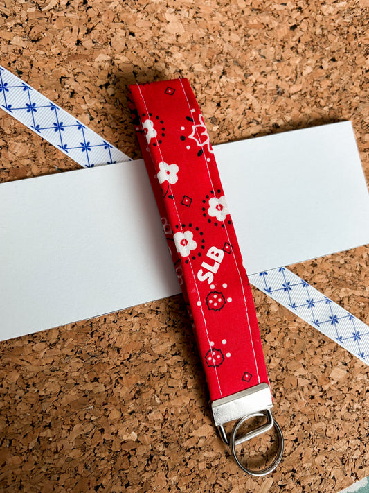 Floral Benfica Wristlet Keychain