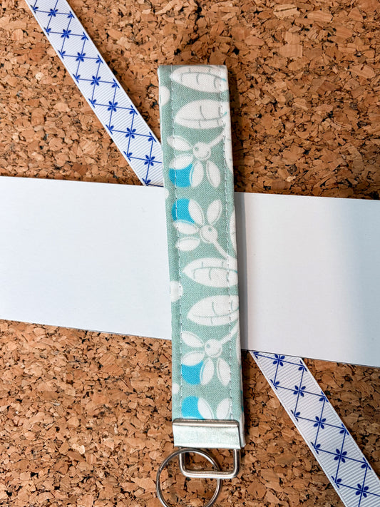 Green Azulejo Wristlet Keychains