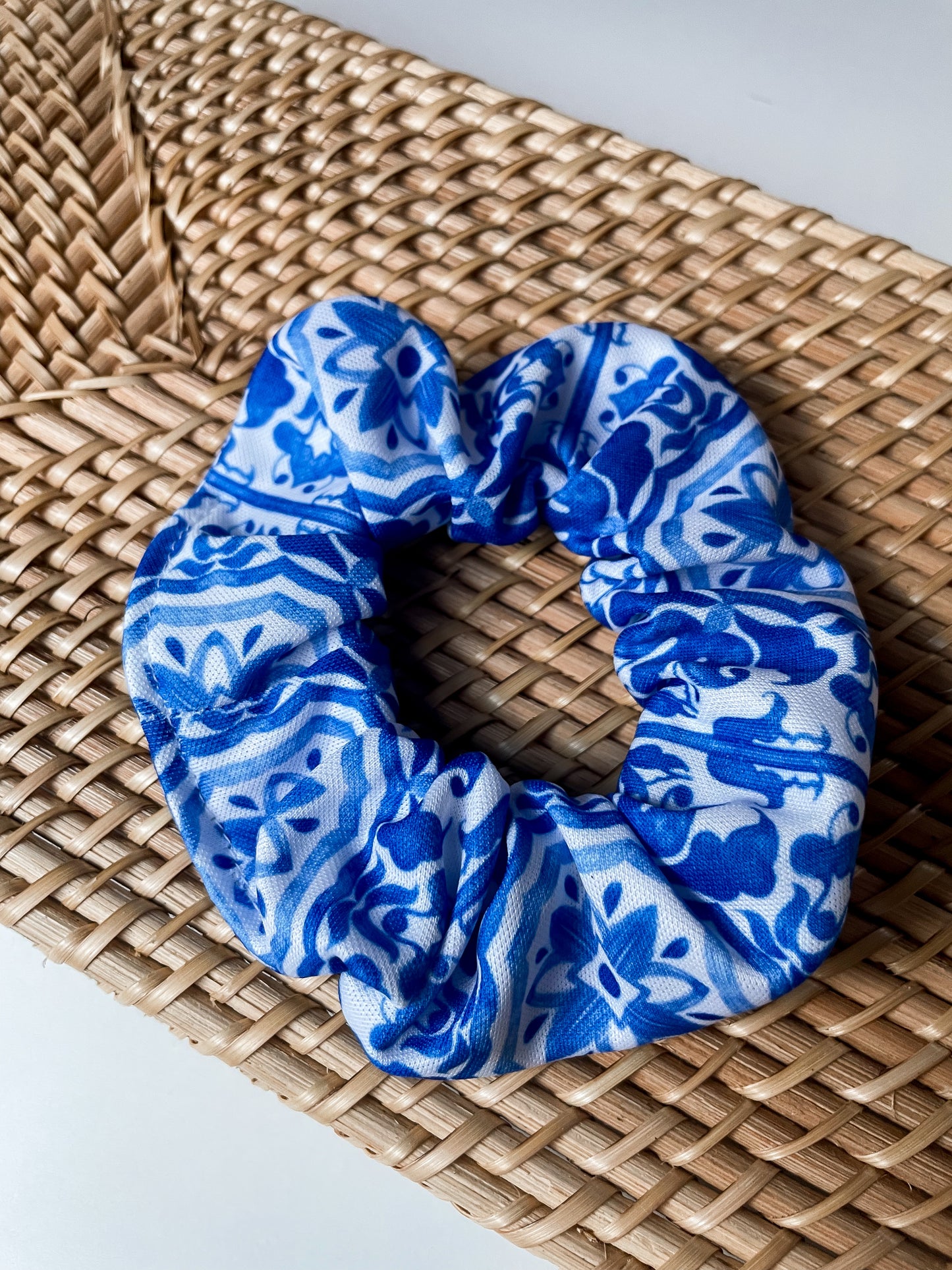 Classic Azulejo (Portuguese Tile) Scrunchie