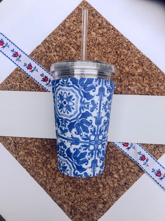 Classic Azulejo (Portuguese Tile) Insulated Coozie