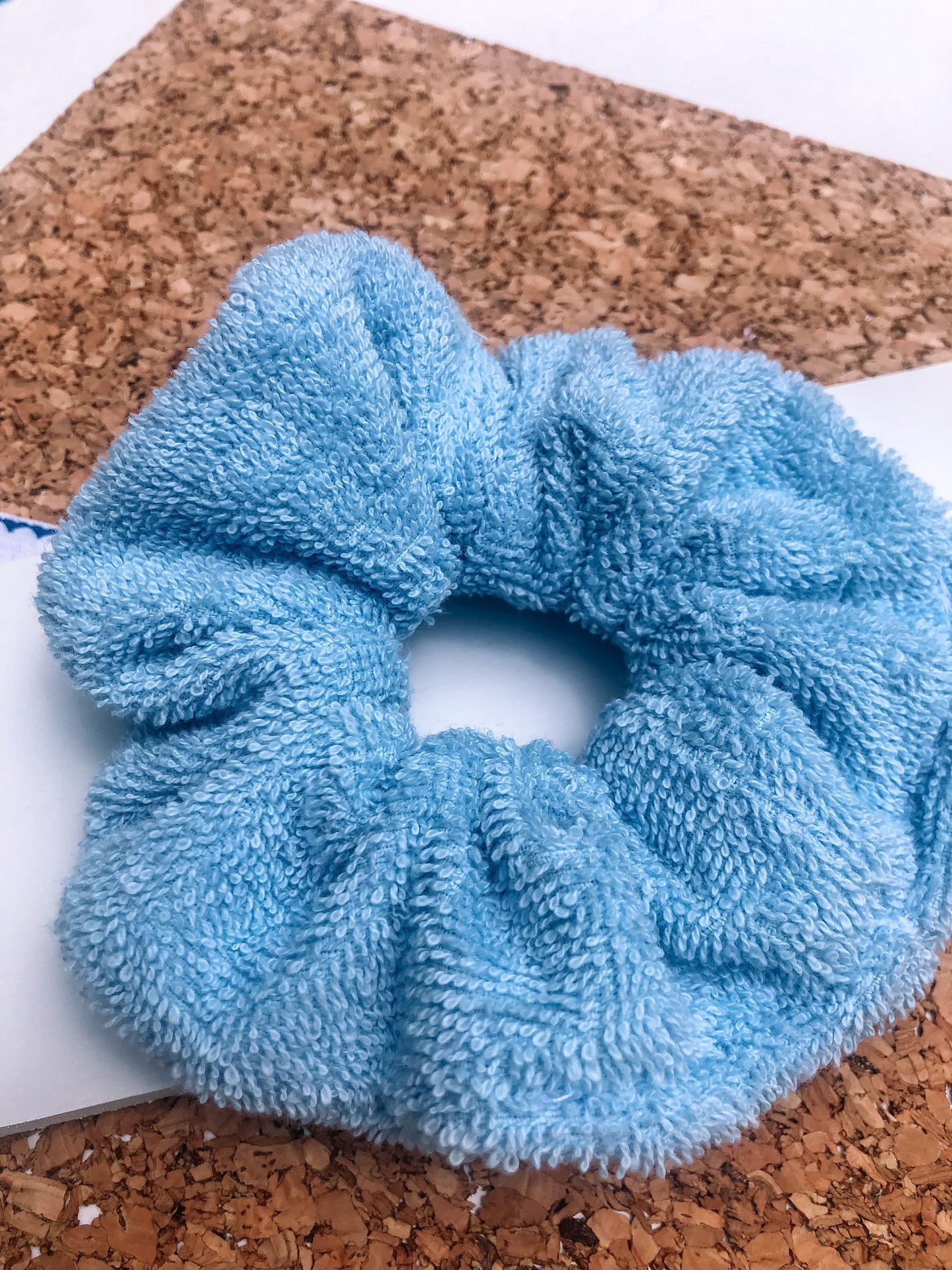 Light Blue Towel Scrunchie